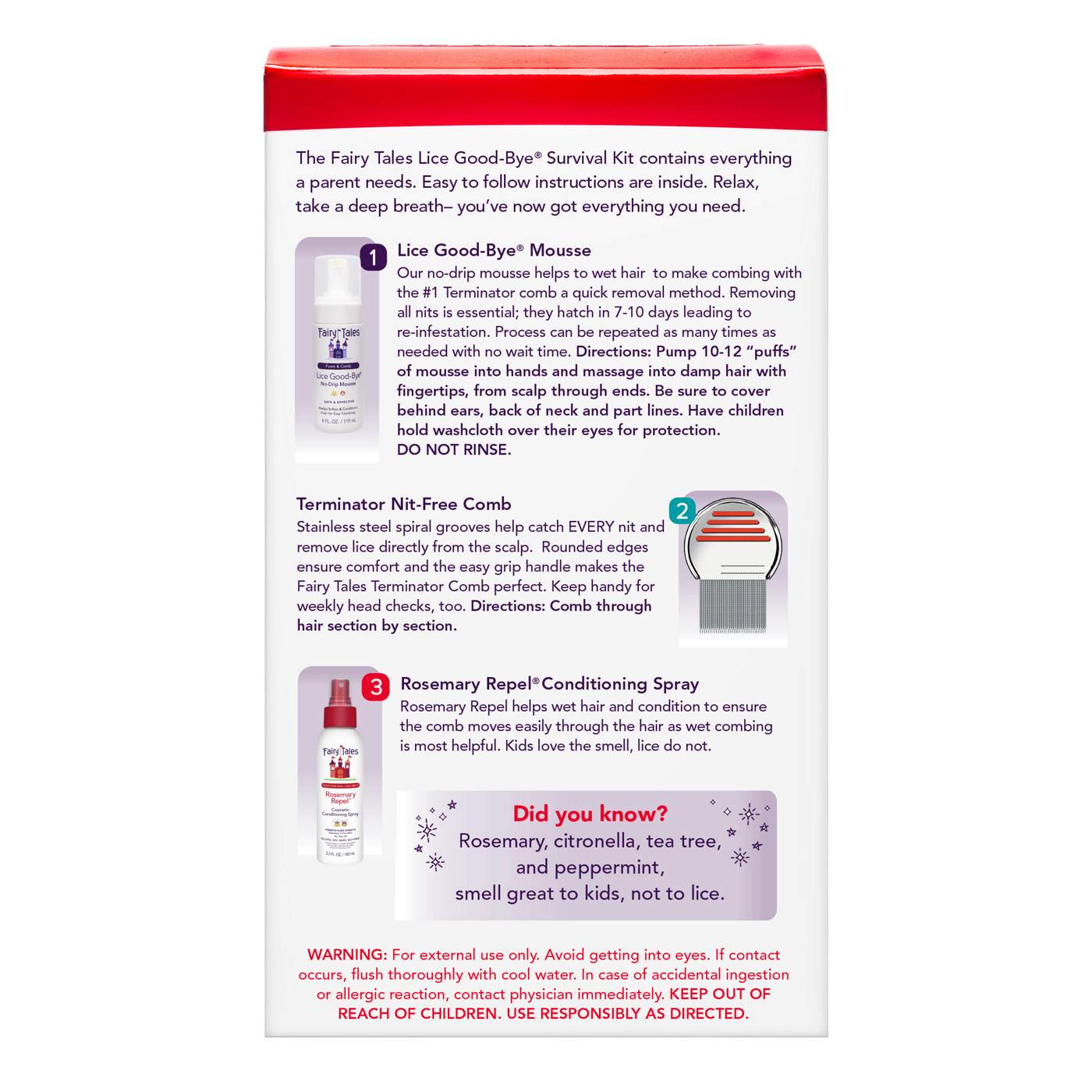 Fairy Tales Hair Care Lice Good Bye Survival Kit Shop Skin & scalp