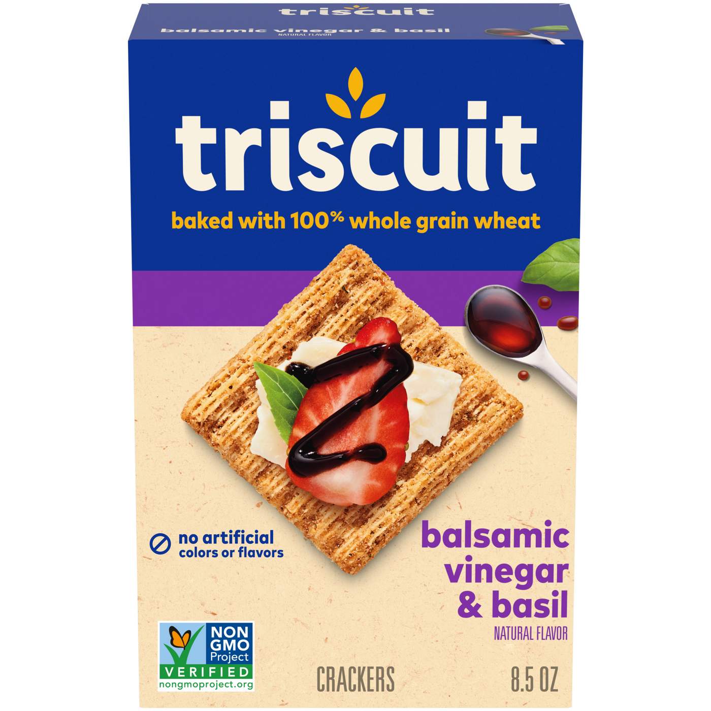 Triscuit Balsamic Vinegar & Basil Whole Grain Wheat Crackers; image 1 of 10