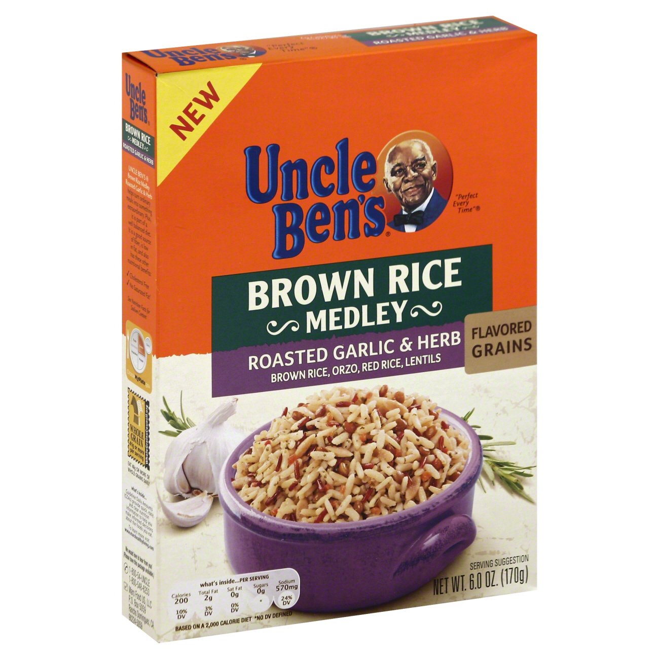 Uncle Ben's Roasted Garlic Herb Brown Rice Medley Shop Rice & Grains