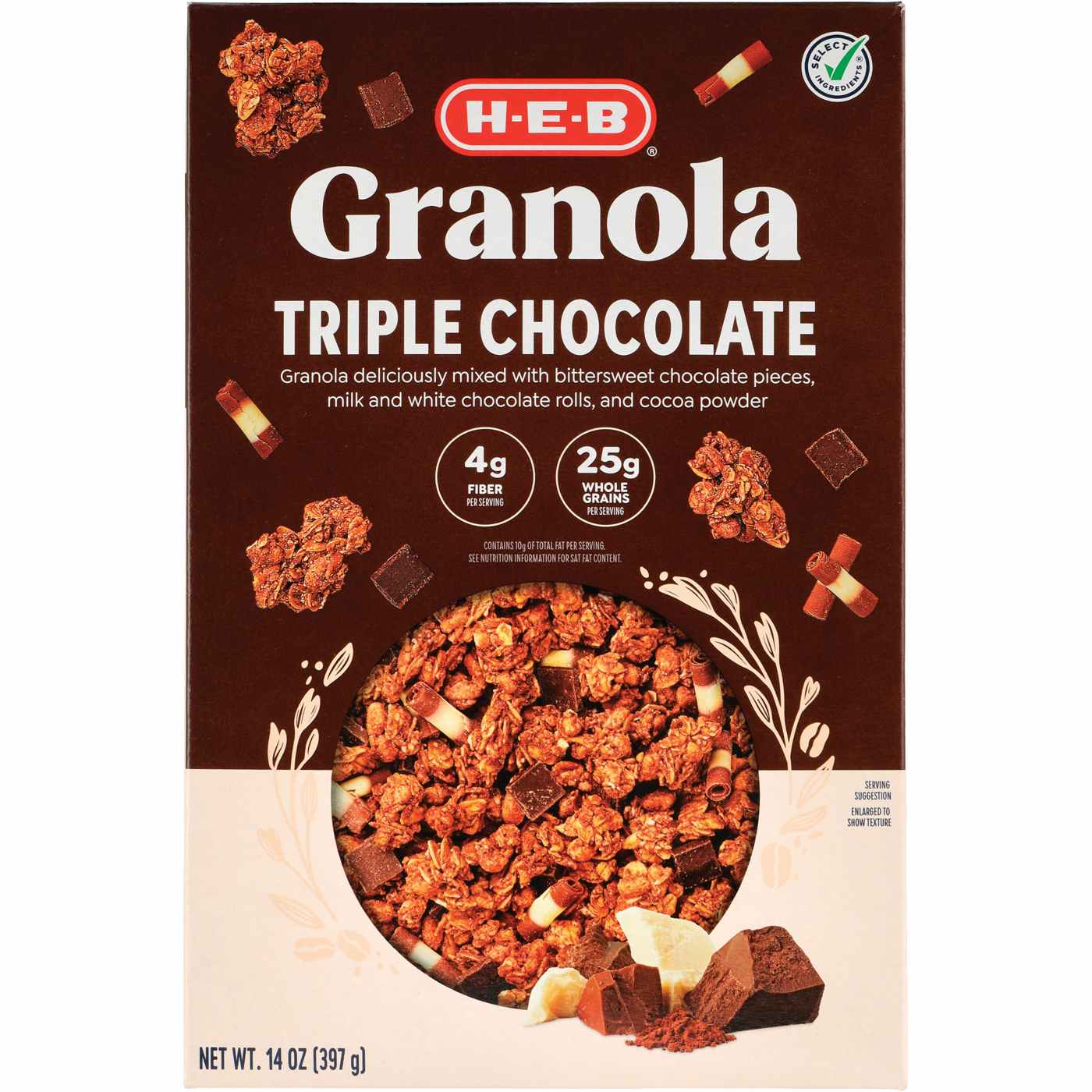 H-E-B Triple Chocolate Granola; image 1 of 2