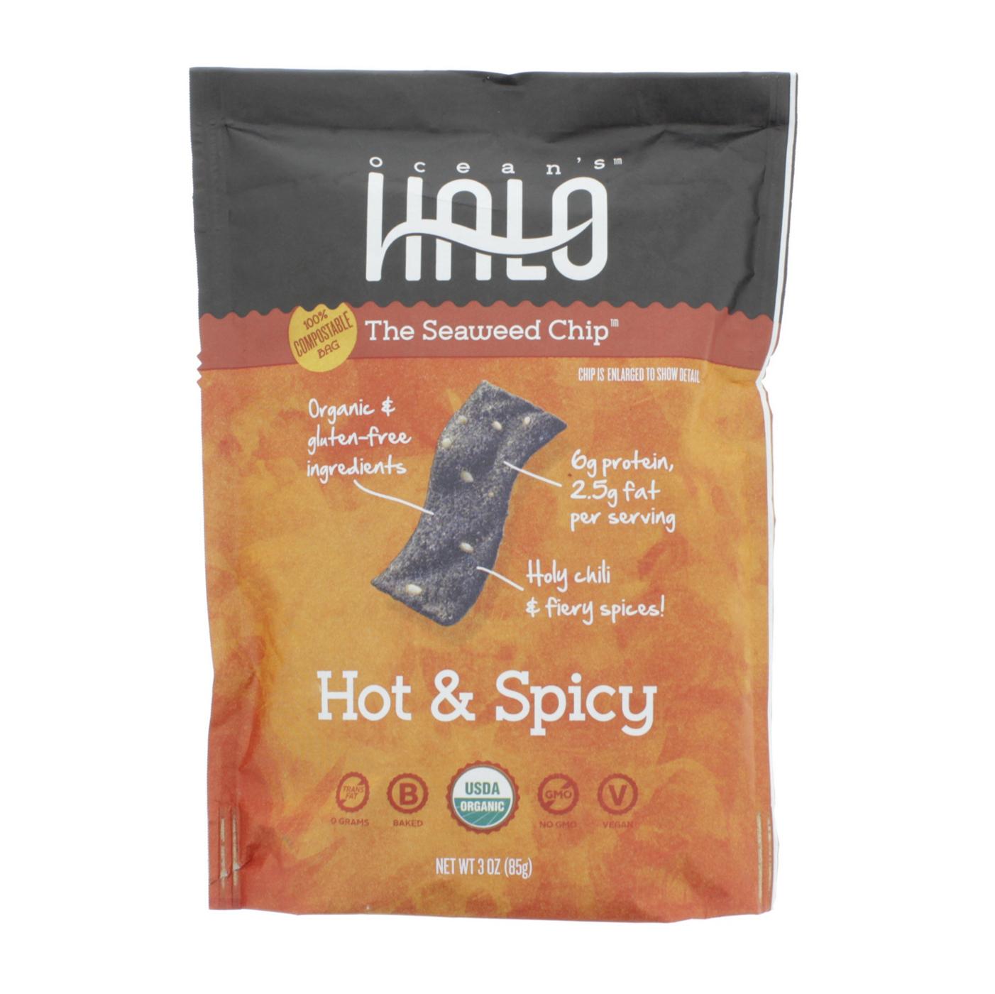 Ocean's Halo Hot & Spicy Seaweed Chips; image 1 of 2