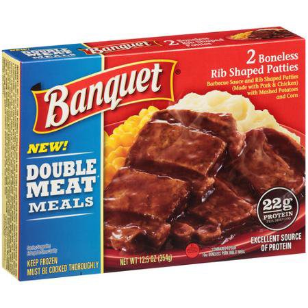 Banquet Boneless Rib Shaped Patties - Shop Entrees & Sides at H-E-B