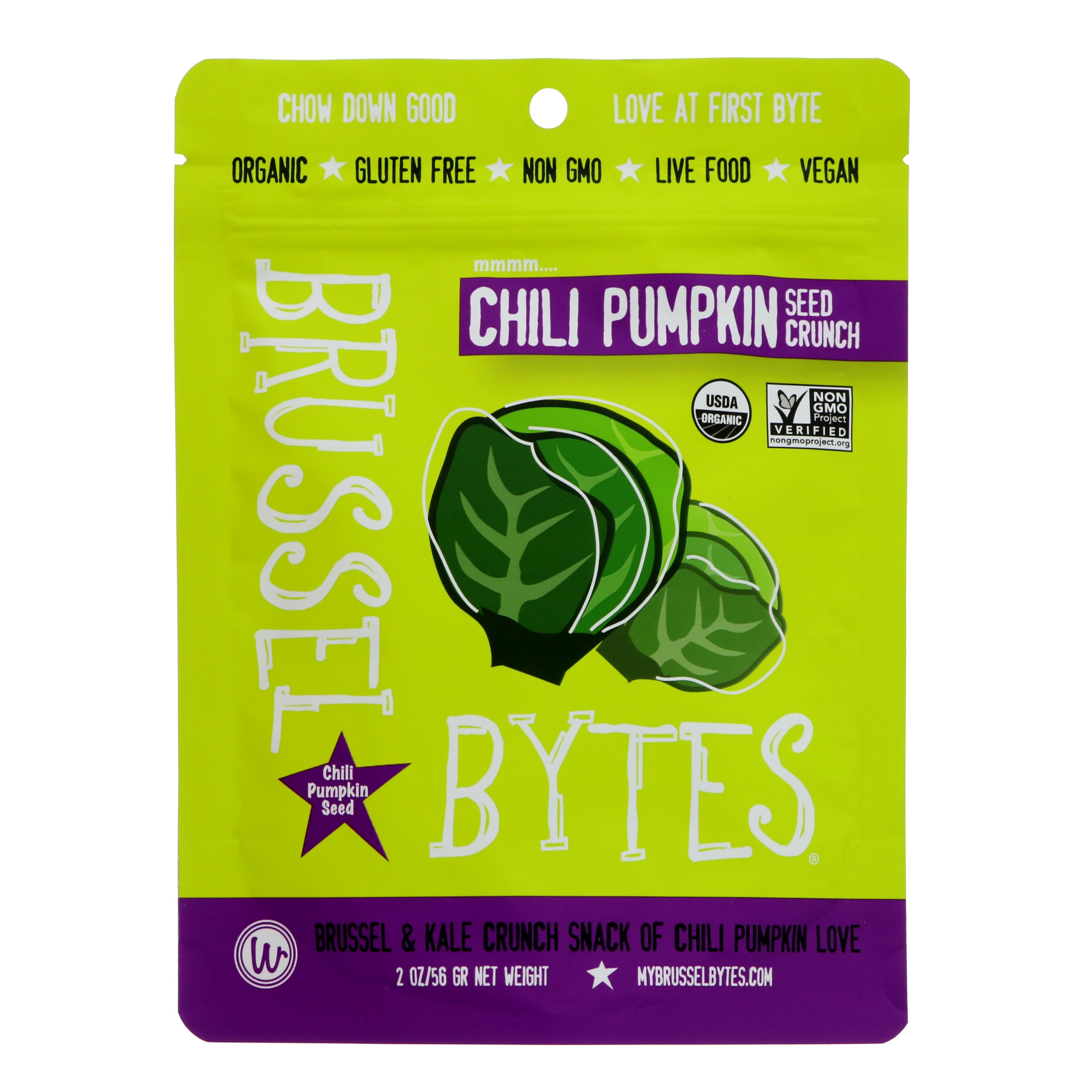 Wonderfully Raw Brussel Bytes Chili Pumpkin Seed Crunch Shop at HEB