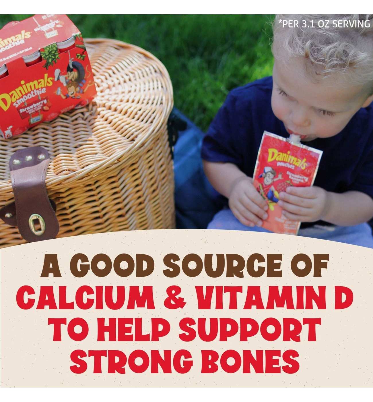 Dannon Danimals Lowfat Yogurt 4 pk Pouches - Strawberry; image 4 of 10