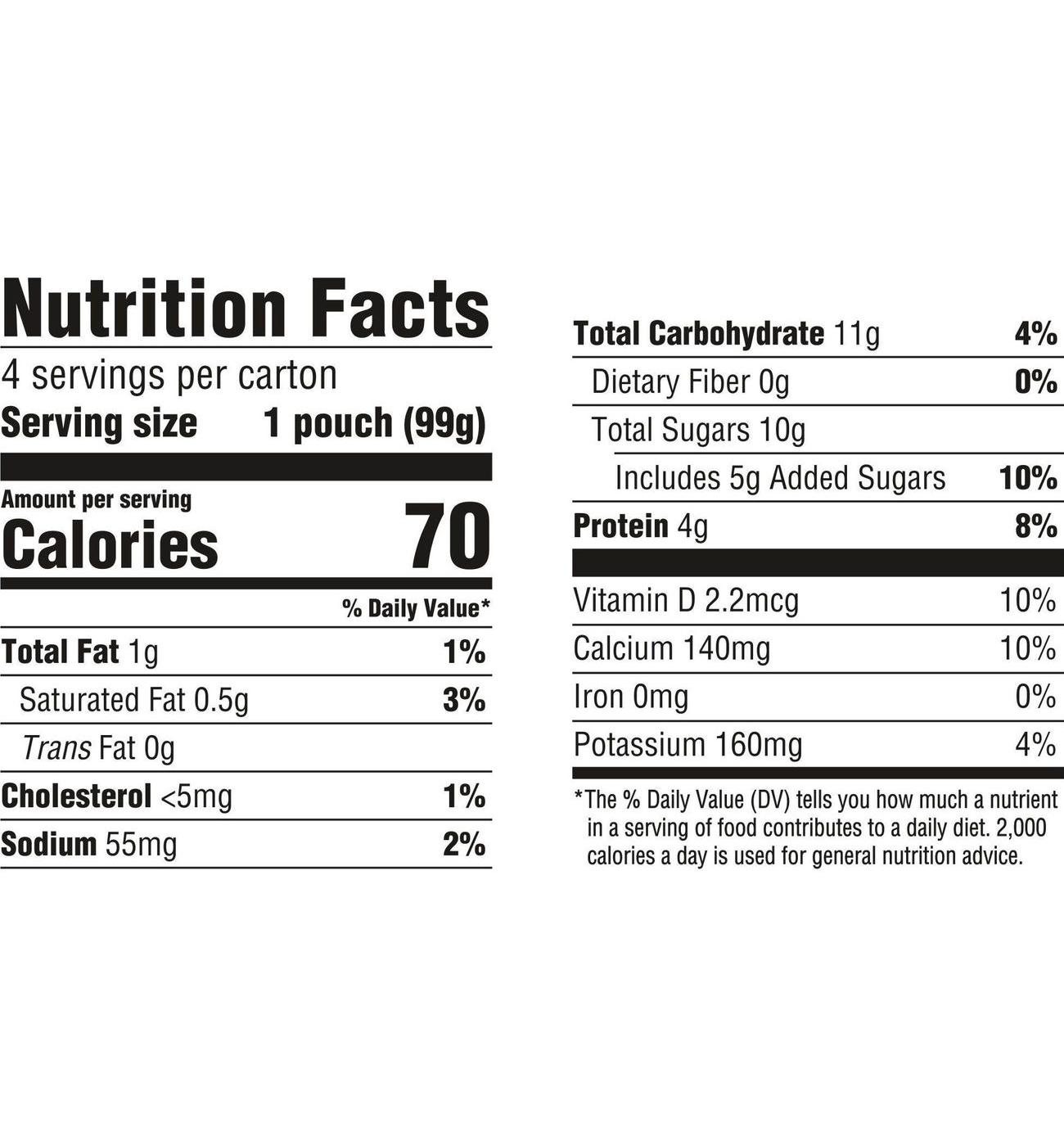 Dannon Danimals Lowfat Yogurt 4 pk Pouches - Strawberry; image 8 of 10