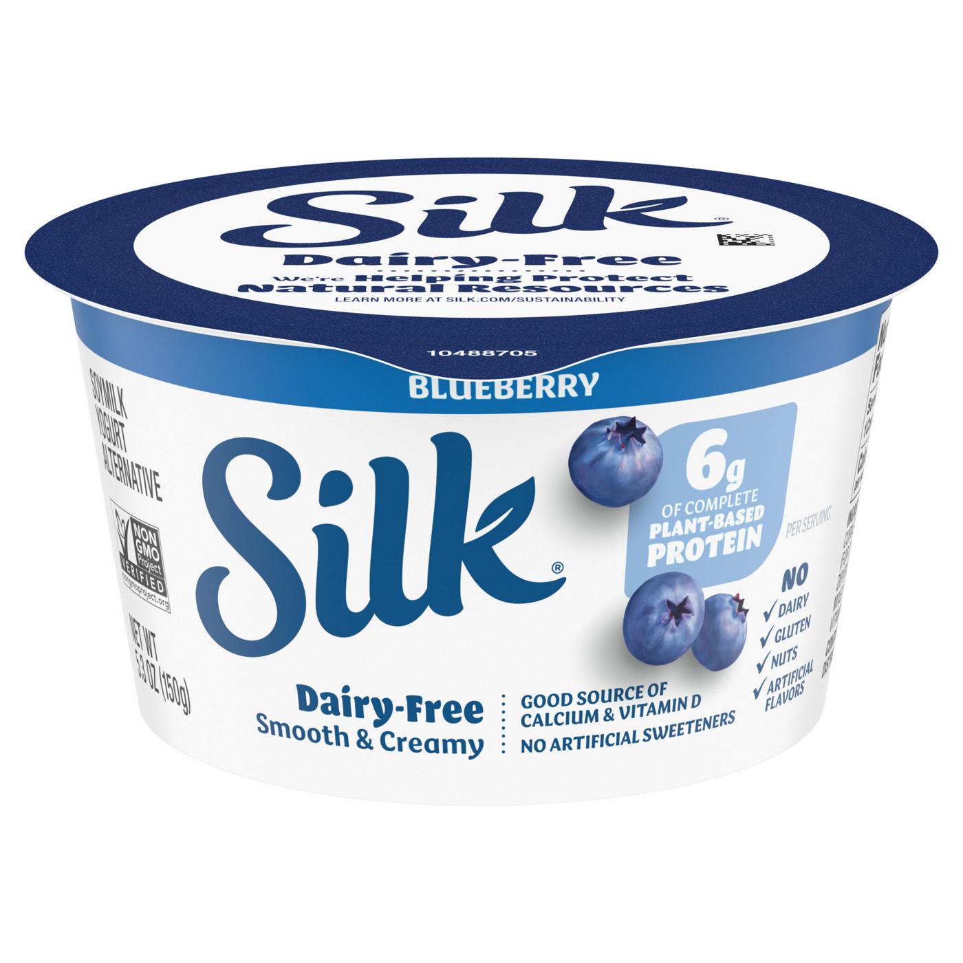 Silk Blueberry Soymilk Yogurt Alternative; image 2 of 7