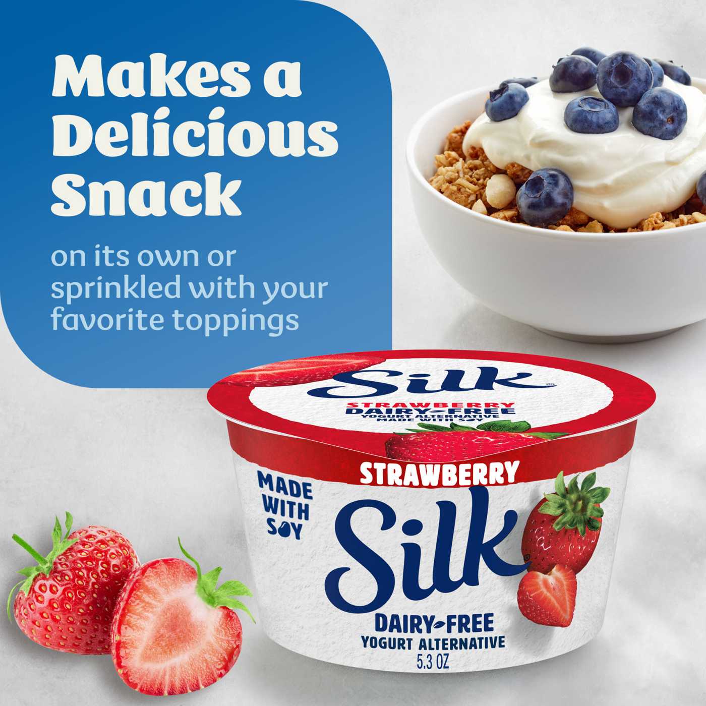 Silk Strawberry Soymilk Yogurt Alternative; image 7 of 9