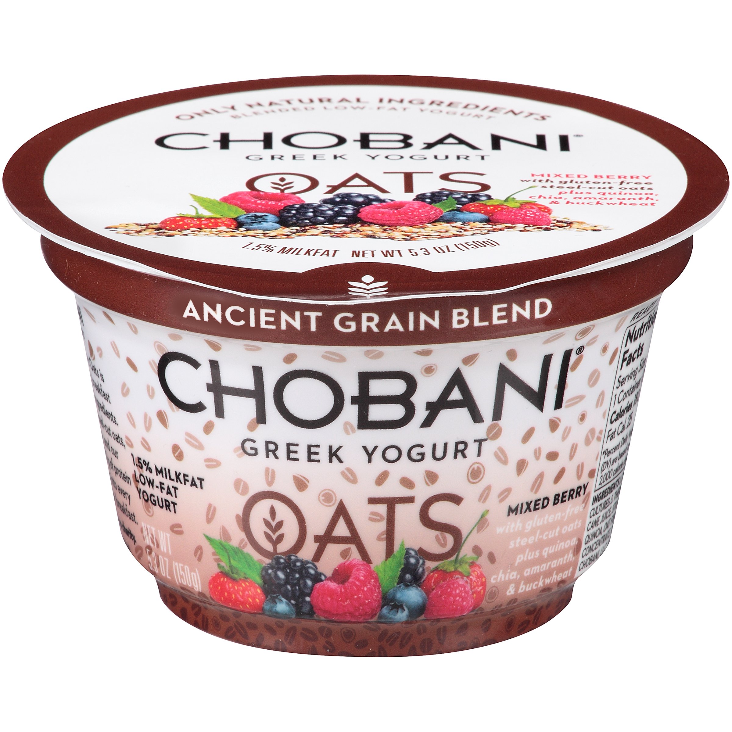 Chobani Oats Mixed Berry Greek Yogurt Shop Yogurt at HEB