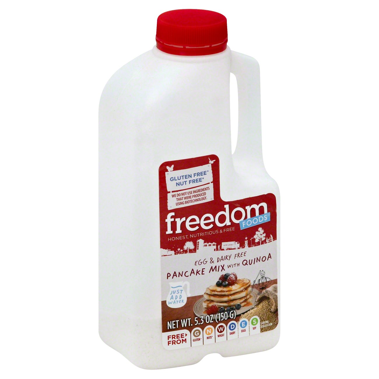 Freedom Foods Egg & Dairy Free Pancake Mix With Quinoa Shop Baking Mixes at HEB