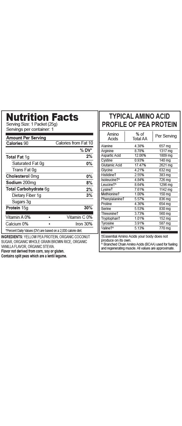 Growing Naturals Yellow Pea Protein Powder, Vanilla Blast; image 2 of 2