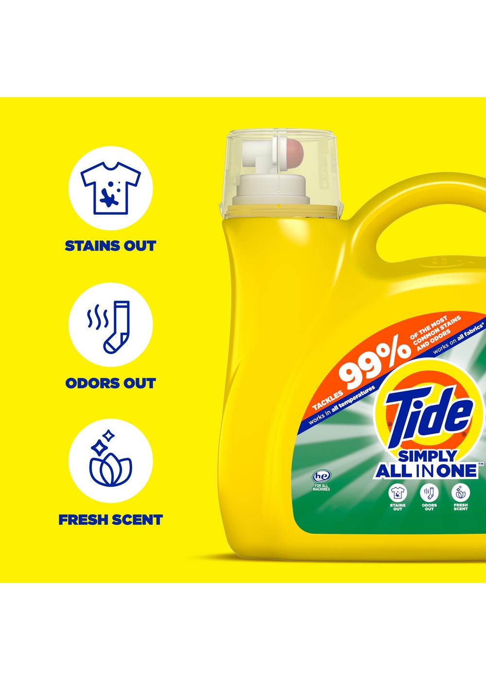 Tide Simply Clean & Fresh HE Liquid Laundry Detergent, 89 Loads - Daybreak Fresh; image 6 of 15
