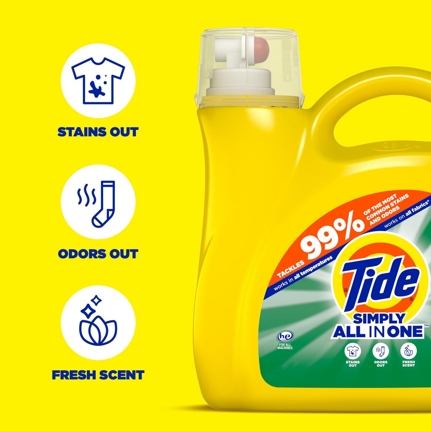 Tide Simply Clean & Fresh HE Liquid Laundry Detergent, 89 Loads - Daybreak Fresh; image 8 of 15