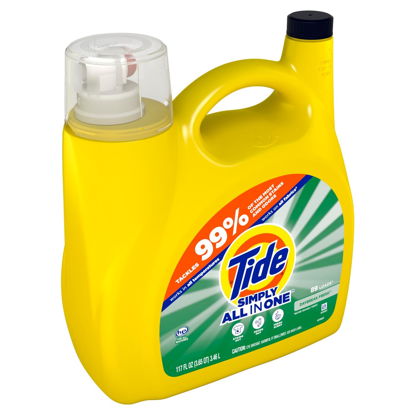 Tide Simply Clean & Fresh HE Liquid Laundry Detergent, 89 Loads - Daybreak Fresh; image 9 of 15