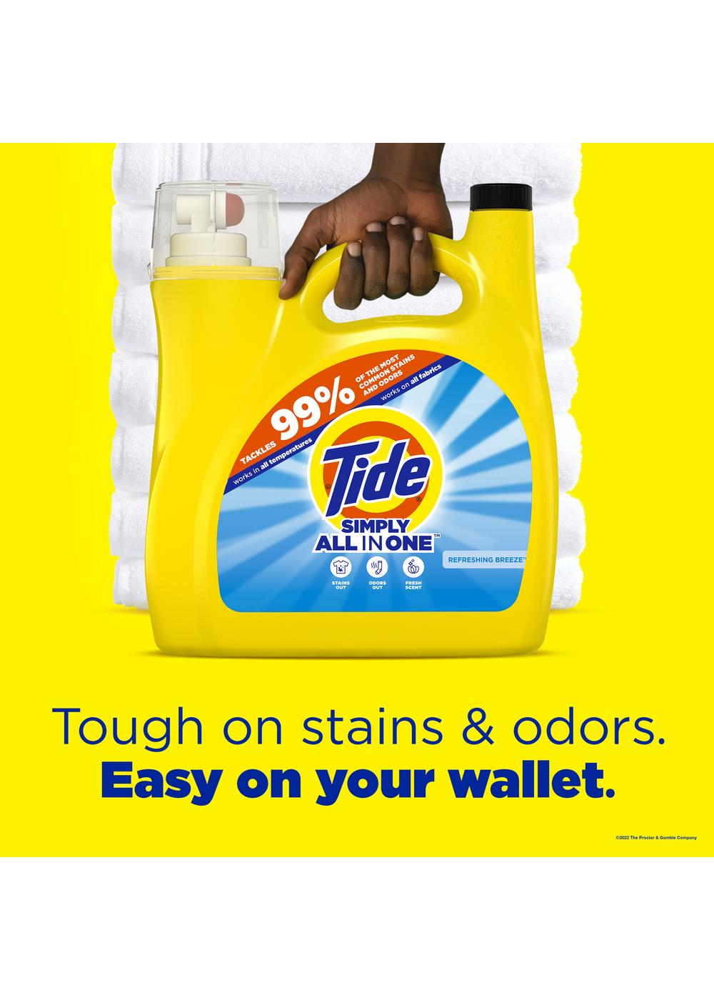 Tide Simply Clean & Fresh HE Liquid Laundry Detergent, 89 Loads - Refreshing Breeze; image 3 of 12