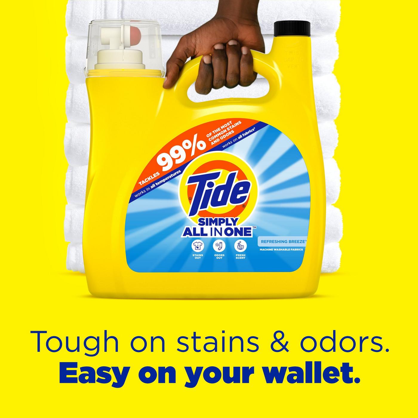 Tide Simply Clean & Fresh HE Liquid Laundry Detergent, 89 Loads - Refreshing Breeze; image 8 of 14