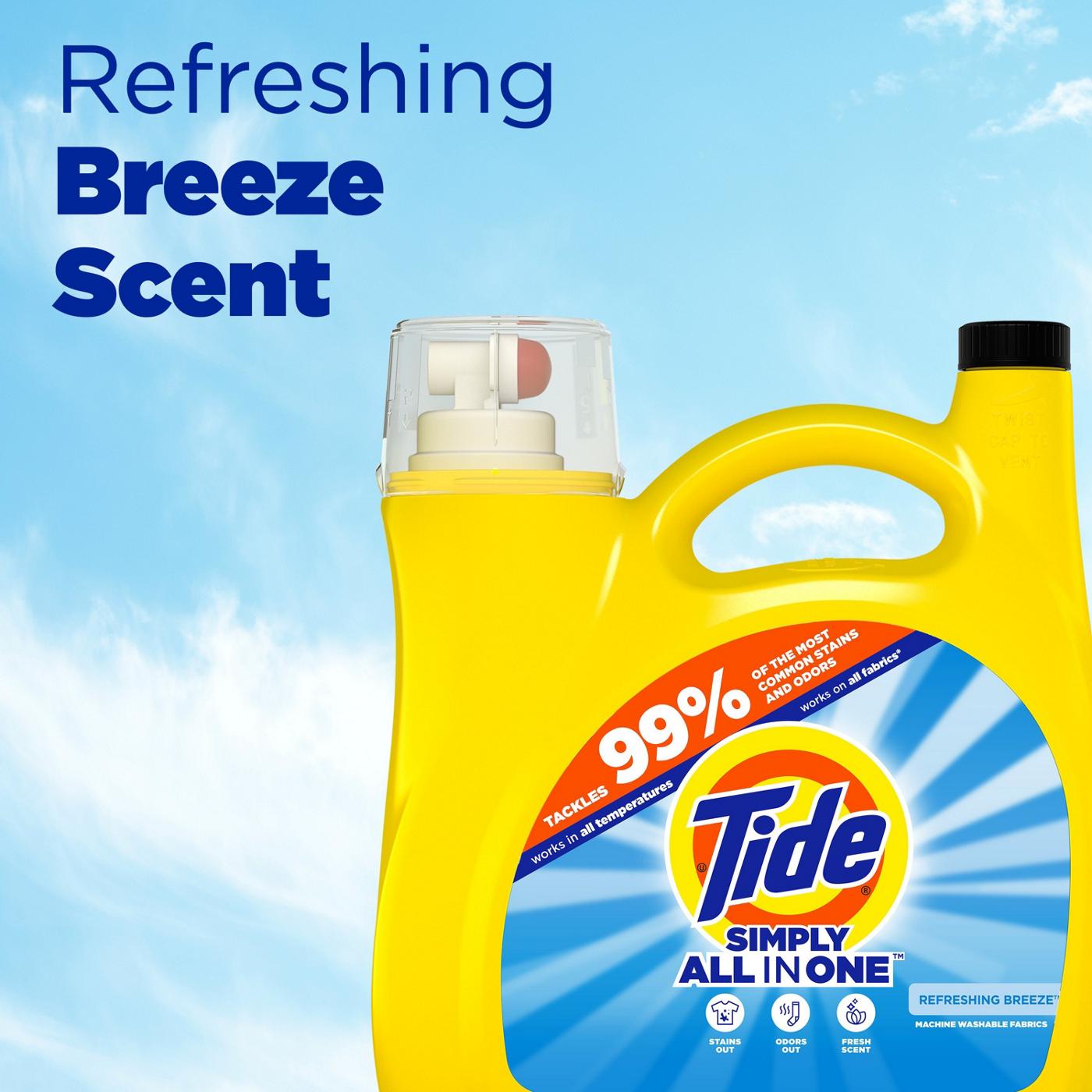 Tide Simply Clean & Fresh HE Liquid Laundry Detergent, 89 Loads - Refreshing Breeze; image 9 of 14