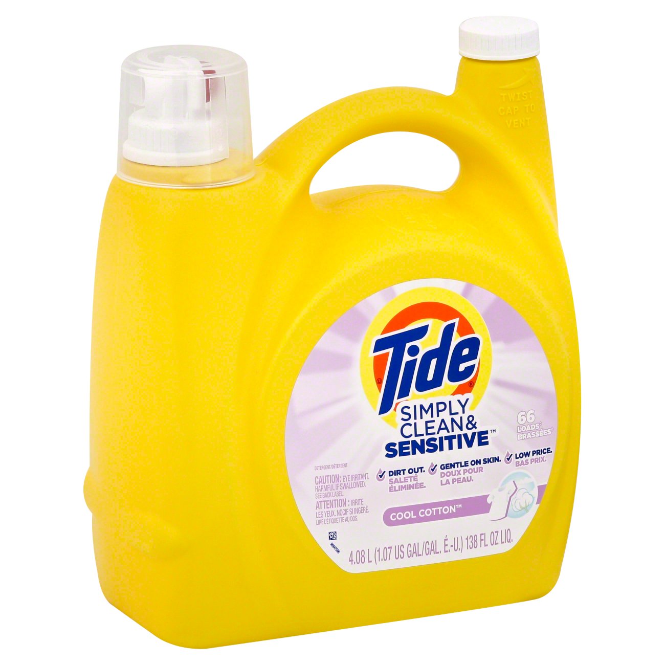 Tide Simply Clean & Sensitive Laundry Detergent Cool Cotton 66 Loads