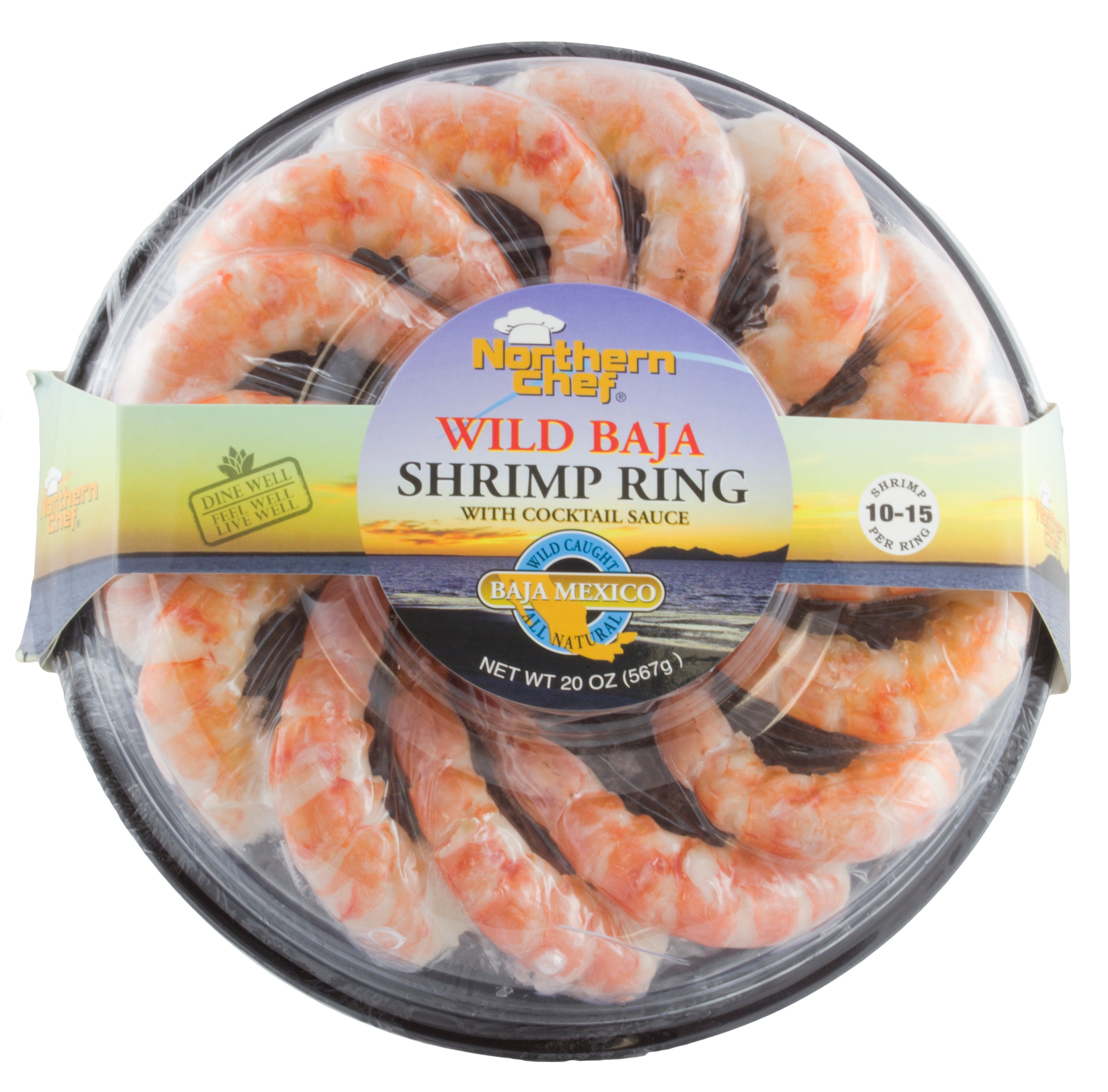 Northern Chef Wild Baja Shrimp Ring with Cocktail Sauce Shop Standard