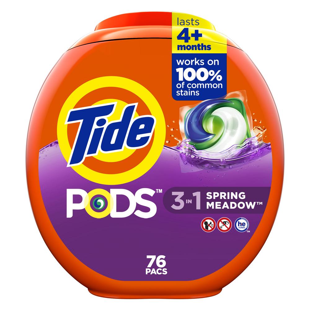 Tide PODS Spring Meadow HE Laundry Detergent Pacs; image 1 of 10