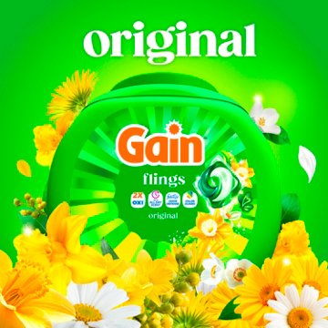 Gain Flings Laundry Detergent Pacs with Odor Defense - Original Scent