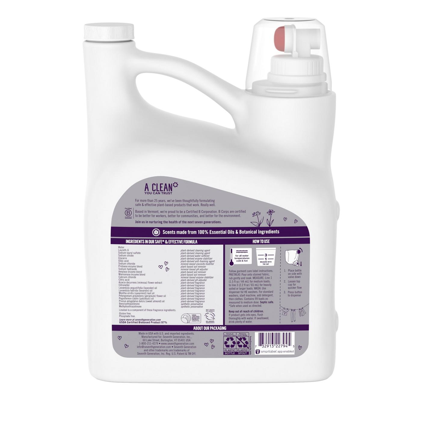 Seventh Generation Lavender HE Liquid Laundry Detergent 90 Loads; image 13 of 16