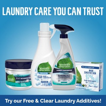 Seventh Generation HE Liquid Laundry Detergent, 90 Loads - Free & Clear
