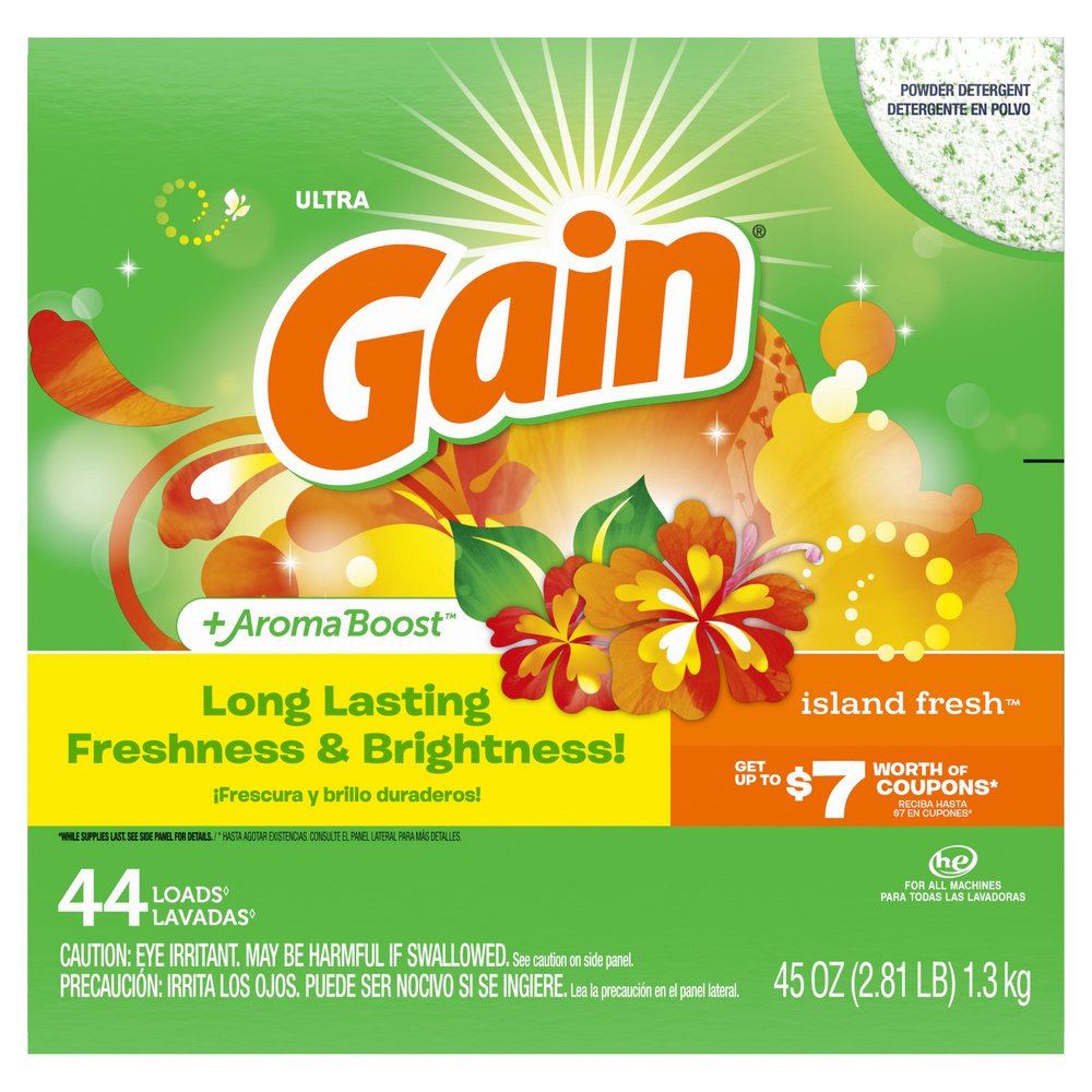 Gain Island Fresh HE Powder Laundry Detergent 40 Loads Shop Detergent