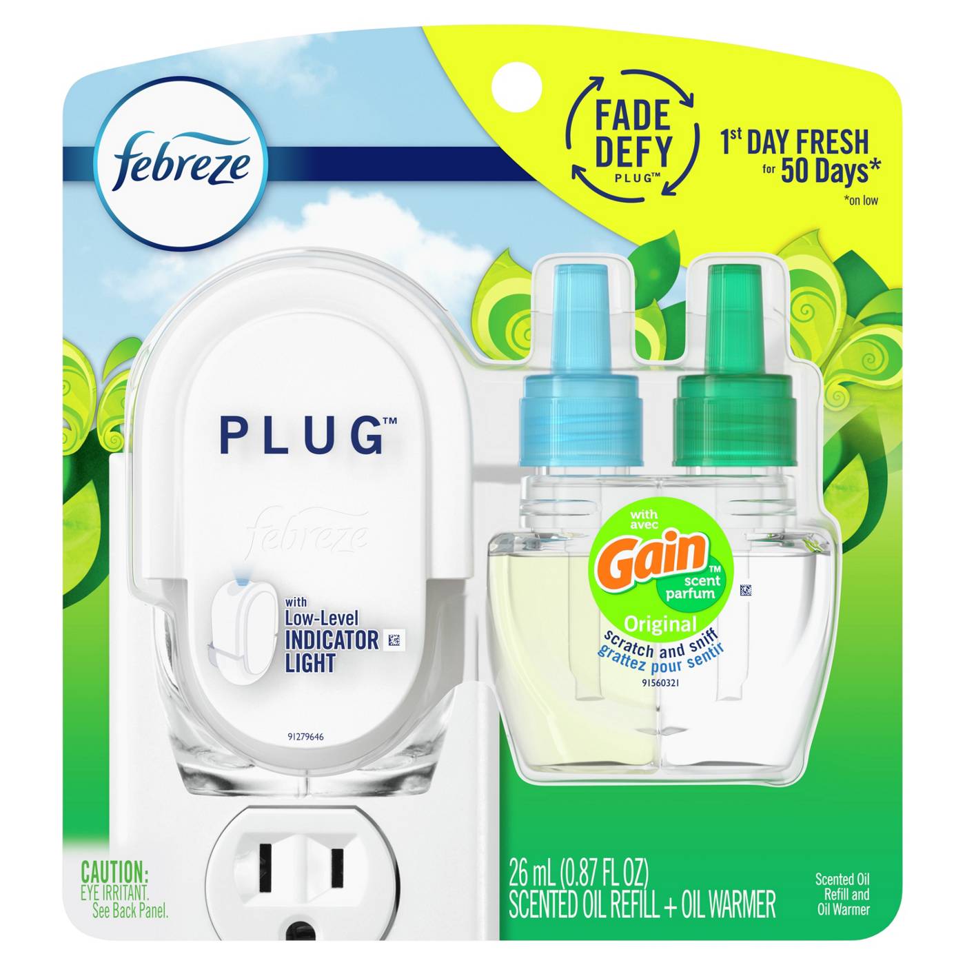 Febreze Plug In Air Freshener Odor-Fighting Scented Oil Diffuser ...