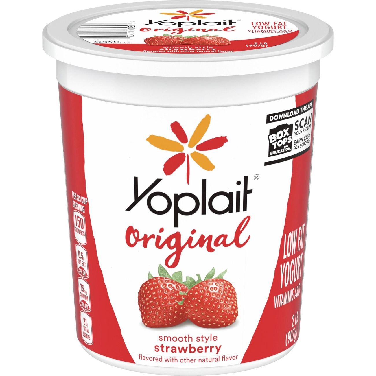 Yoplait Original Low-Fat Strawberry Yogurt - Shop Yogurt at H-E-B