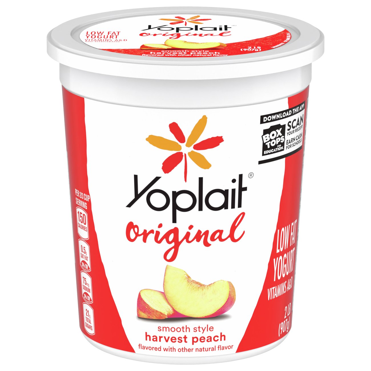 Yoplait Original LowFat Harvest Peach Yogurt Shop Yogurt at HEB