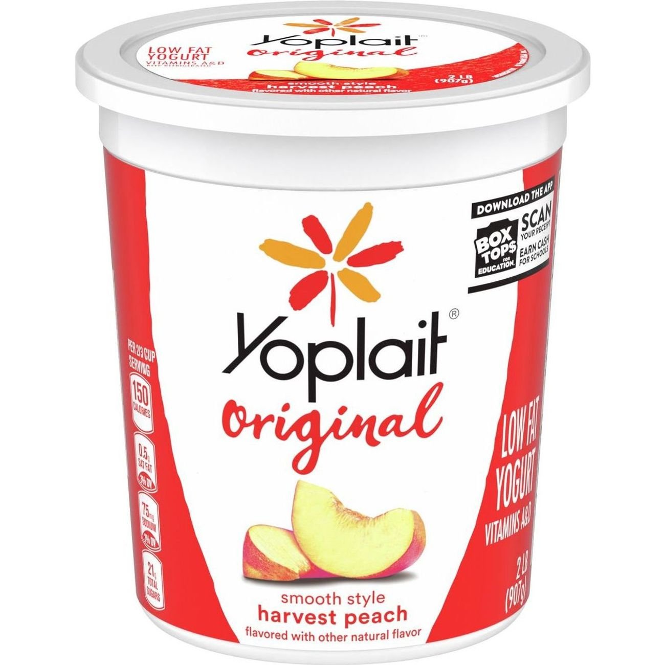 Yoplait Original LowFat Harvest Peach Yogurt Shop Yogurt at HEB