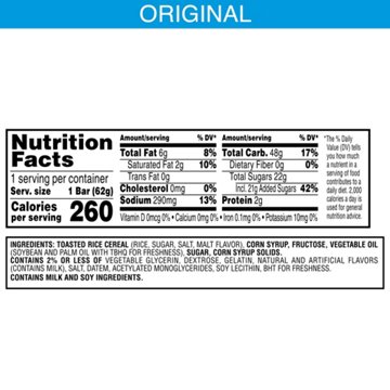 Rice Krispies Treats Original Marshmallow Snack Bar, 2.2 oz