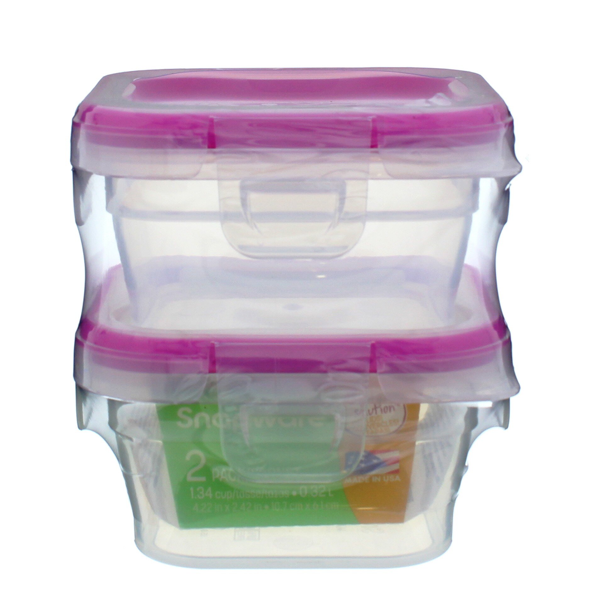 Snapware Total Solution Total Solution Plastic 1.34 Cup Square Food ...