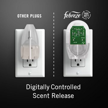 Febreze Plug In Air Freshener Odor-Fighting Scented Oil Starter Kit - UNS Fresh - Warmer+1 Refill