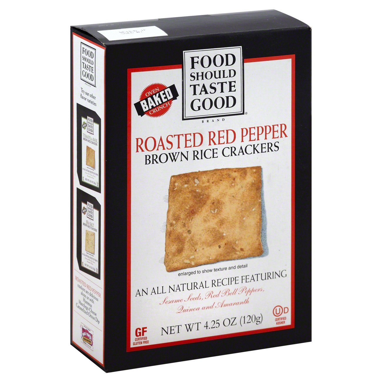 Food Should Taste Good Brown Rice Crackers Roasted Red Pepper - Shop