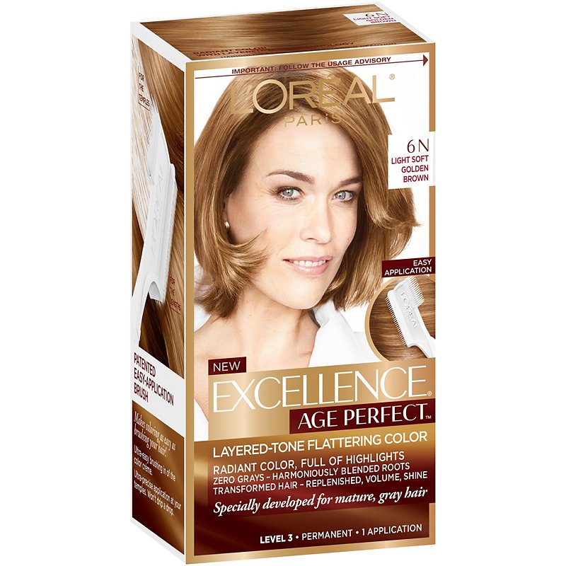 L'Oréal Paris Excellence Age Perfect Hair Color, Light Natural Brown - Shop  Hair Care at H-E-B