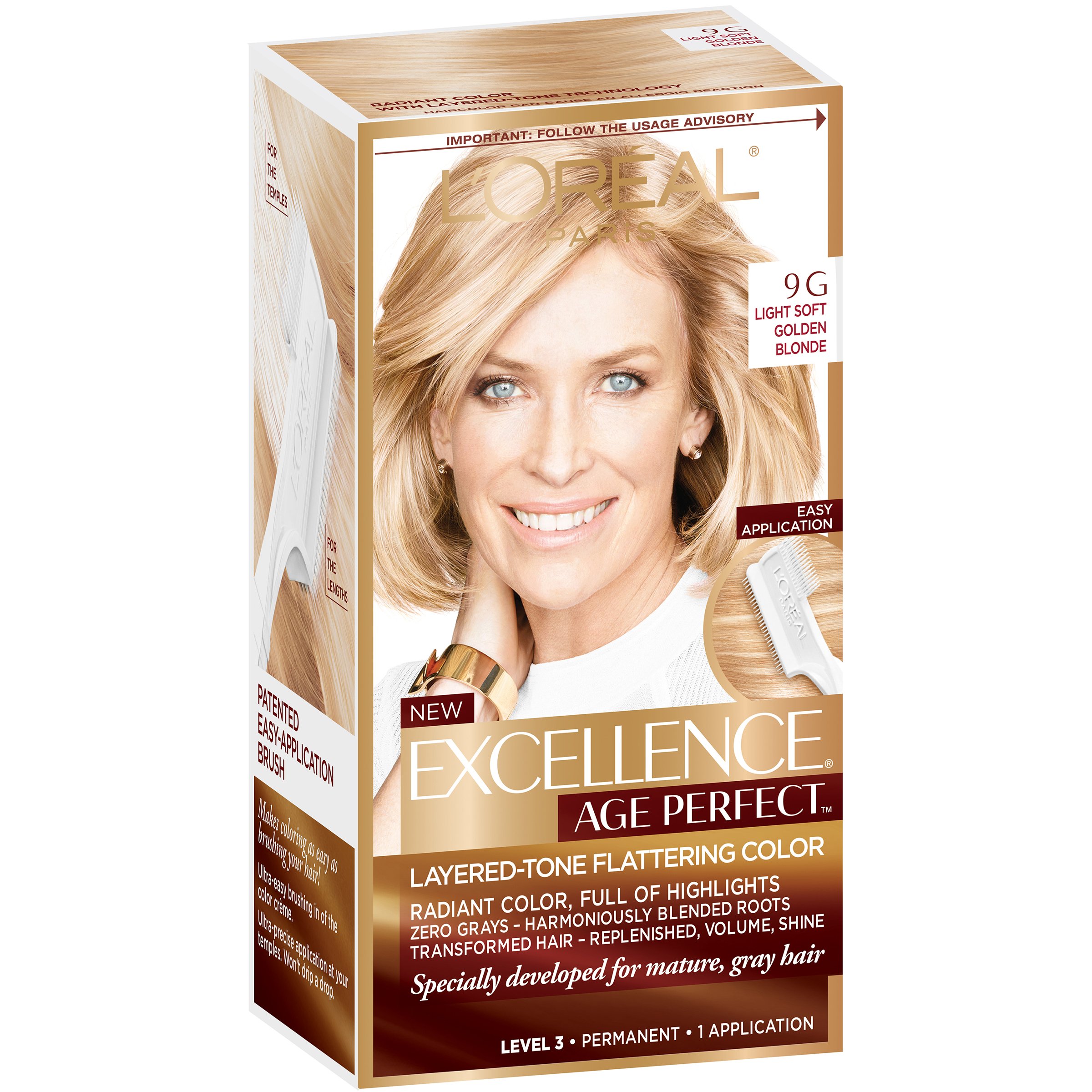 L'Oréal Paris Excellence Age Perfect Color, Light Soft Golden Blonde - Shop Color at