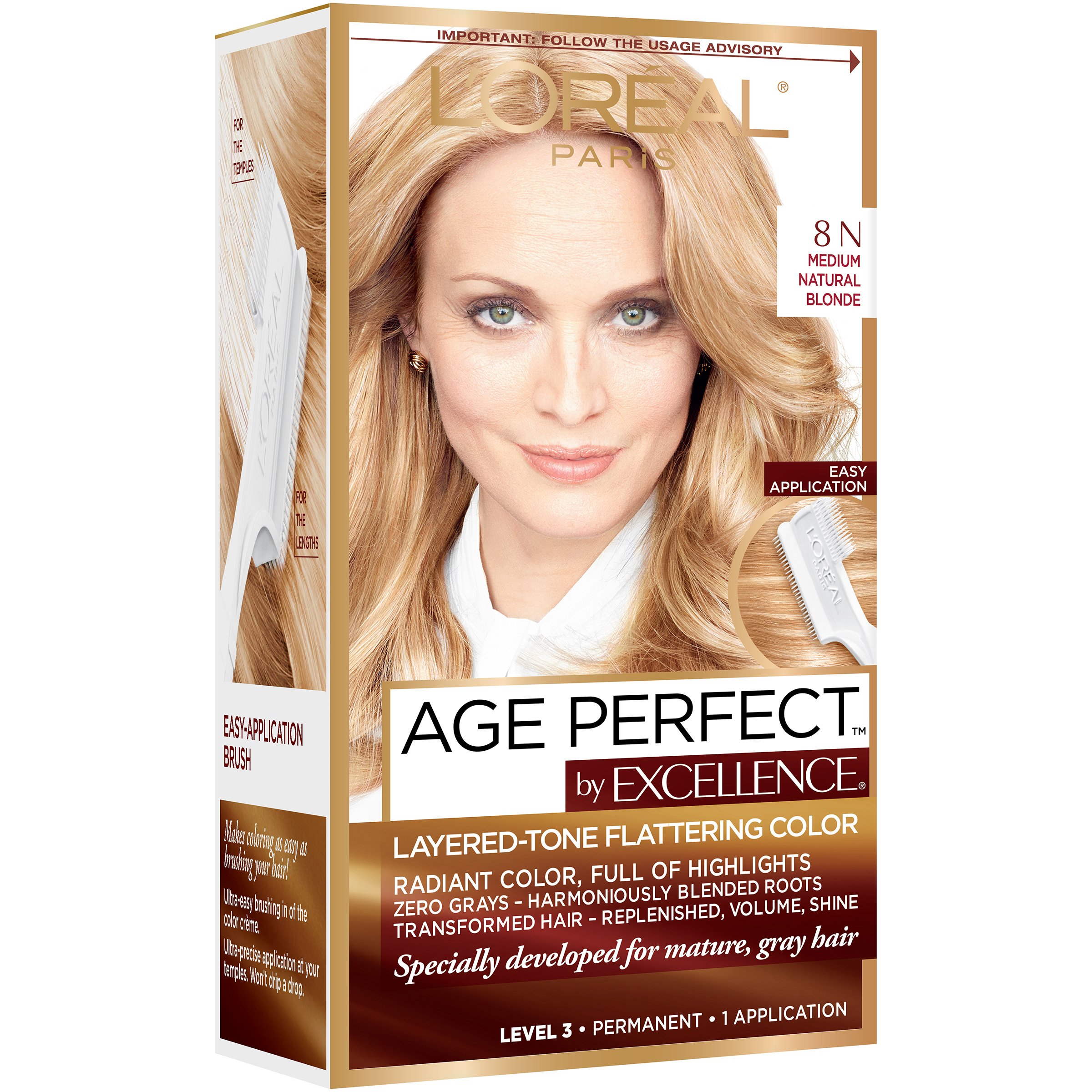 L'Oréal Paris Age Perfect Permanent Hair Color 8N Medium Natural Blonde -  Shop Hair Care at H-E-B