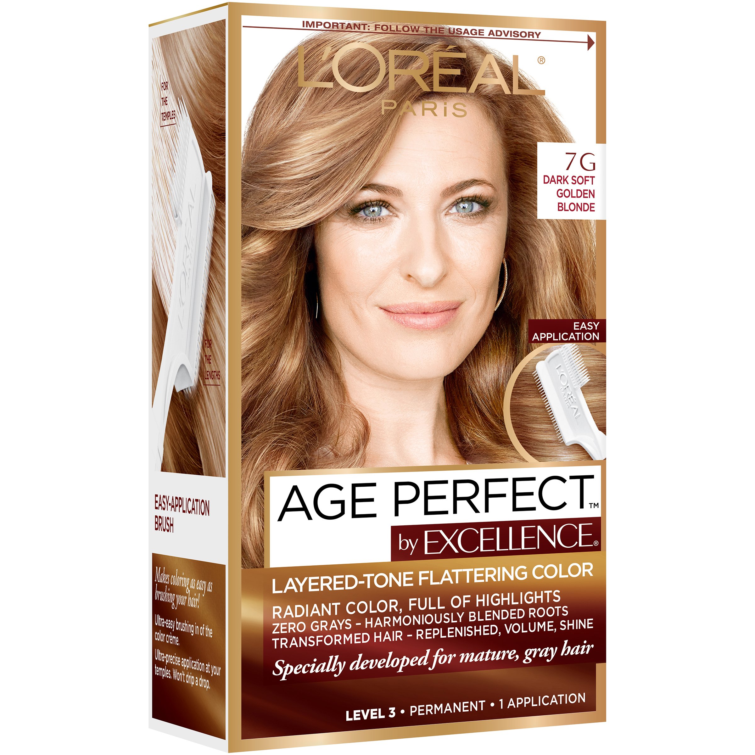 L'Oréal Paris Age Perfect Permanent Hair Color 7G Dark Natural Golden Blonde  - Shop Hair Care at H-E-B