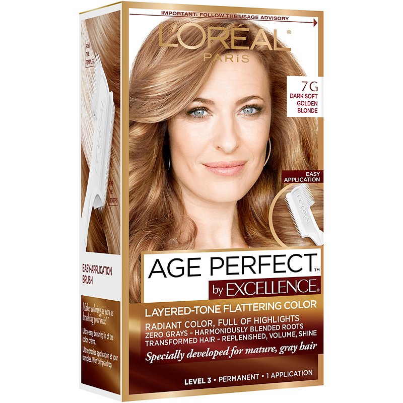 L'Oréal Paris Age Perfect Permanent Hair Color 7G Dark Natural Golden Blonde  - Shop Hair Care at H-E-B