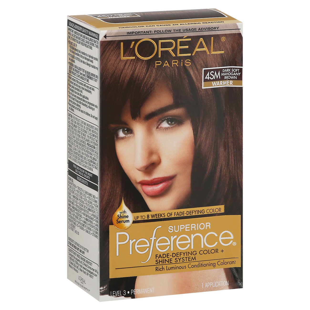 L'Oréal Paris Superior Preference Permanent Hair Color, 4SM Dark Soft Mahogany  Brown - Shop Hair Care at H-E-B