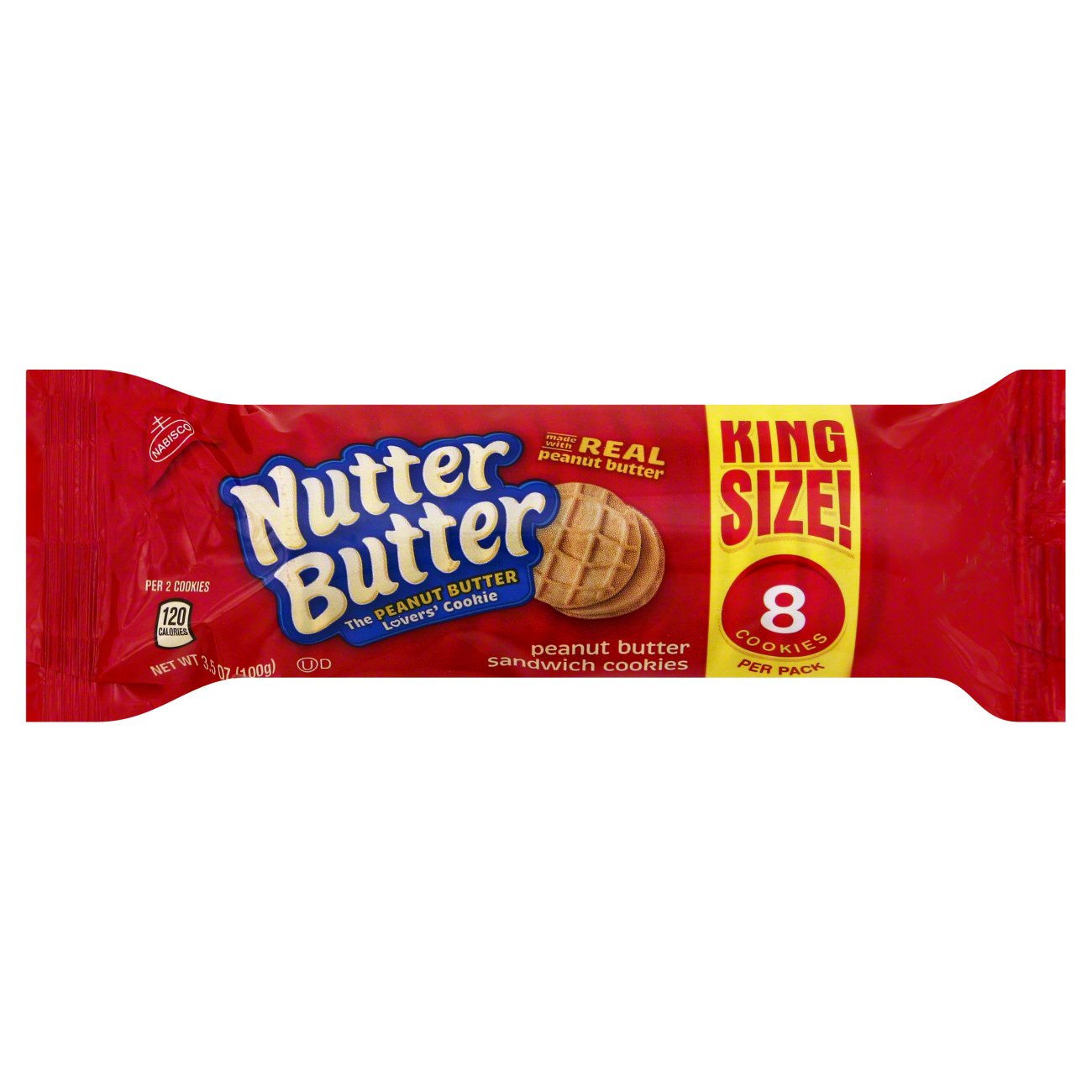 Nabisco Nutter Butter Peanut Butter Sandwich Cookies King Size Shop Cookies At H E B