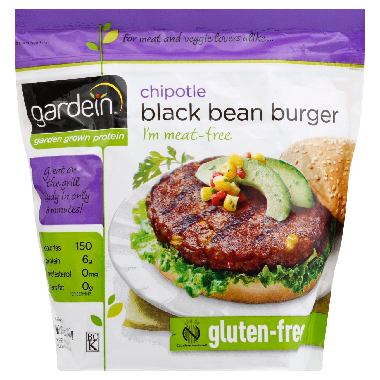 Gardein Gluten Free Black Bean Burger - Shop Meat Alternatives At H-E-B