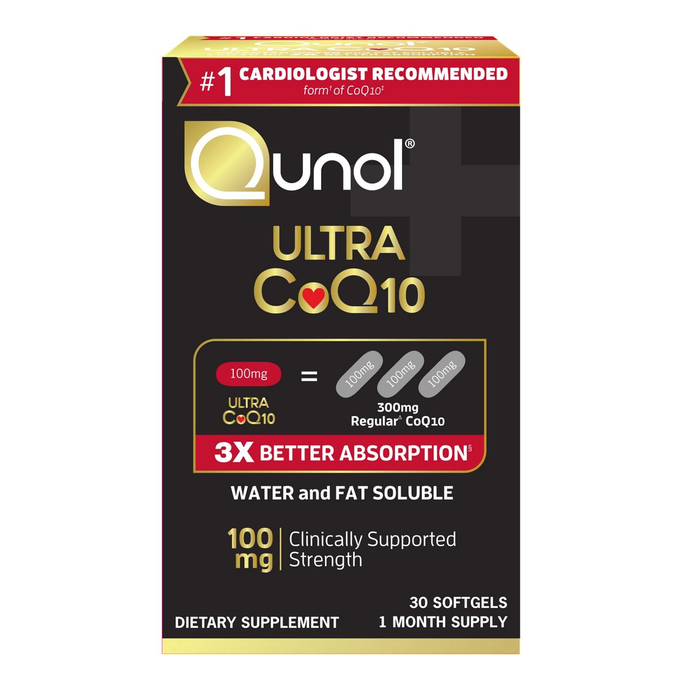 Qunol Ultra CoQ10 Softgels - 100 mg; image 1 of 2