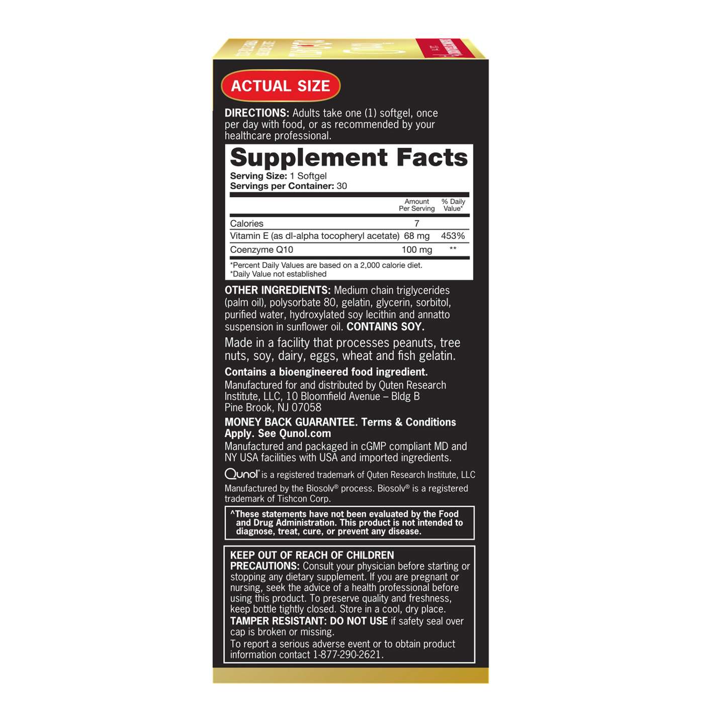 Qunol Ultra CoQ10 Softgels - 100 mg; image 2 of 2