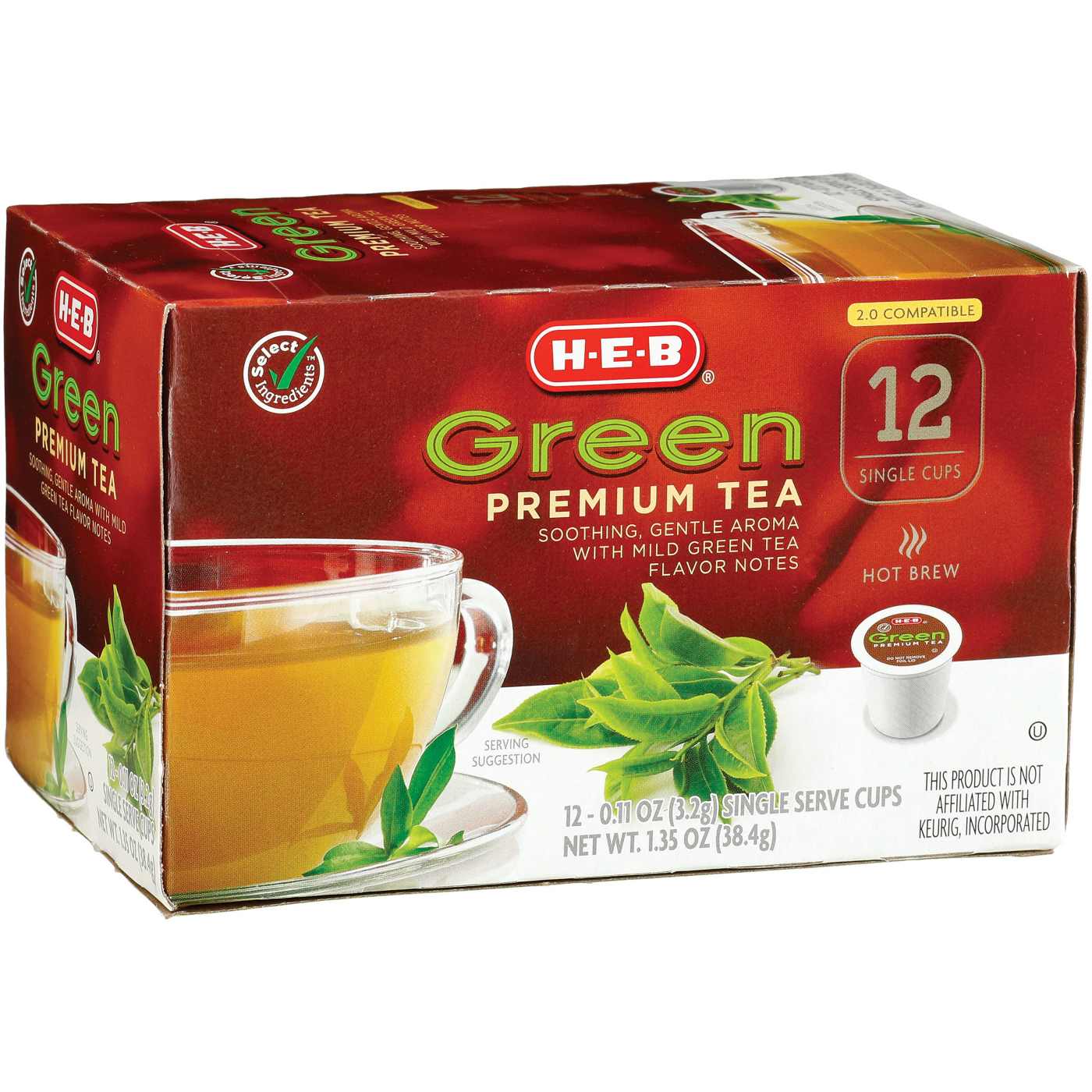 H-E-B Green Tea Single Serve Cups; image 2 of 2