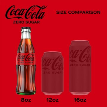 Coca-Cola Zero Sugar Soda Soft Drink 6 pk Glass Bottles