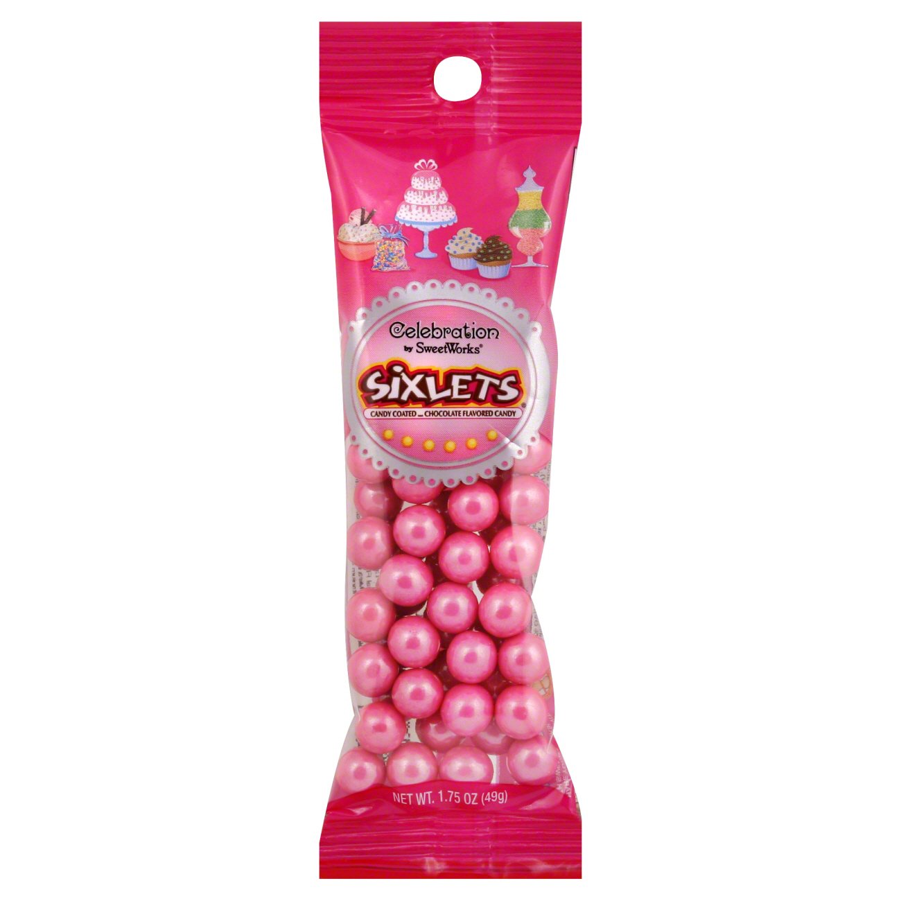 Sweetworks Celebration Bright Pink Sixlets - Shop Candy at H-E-B