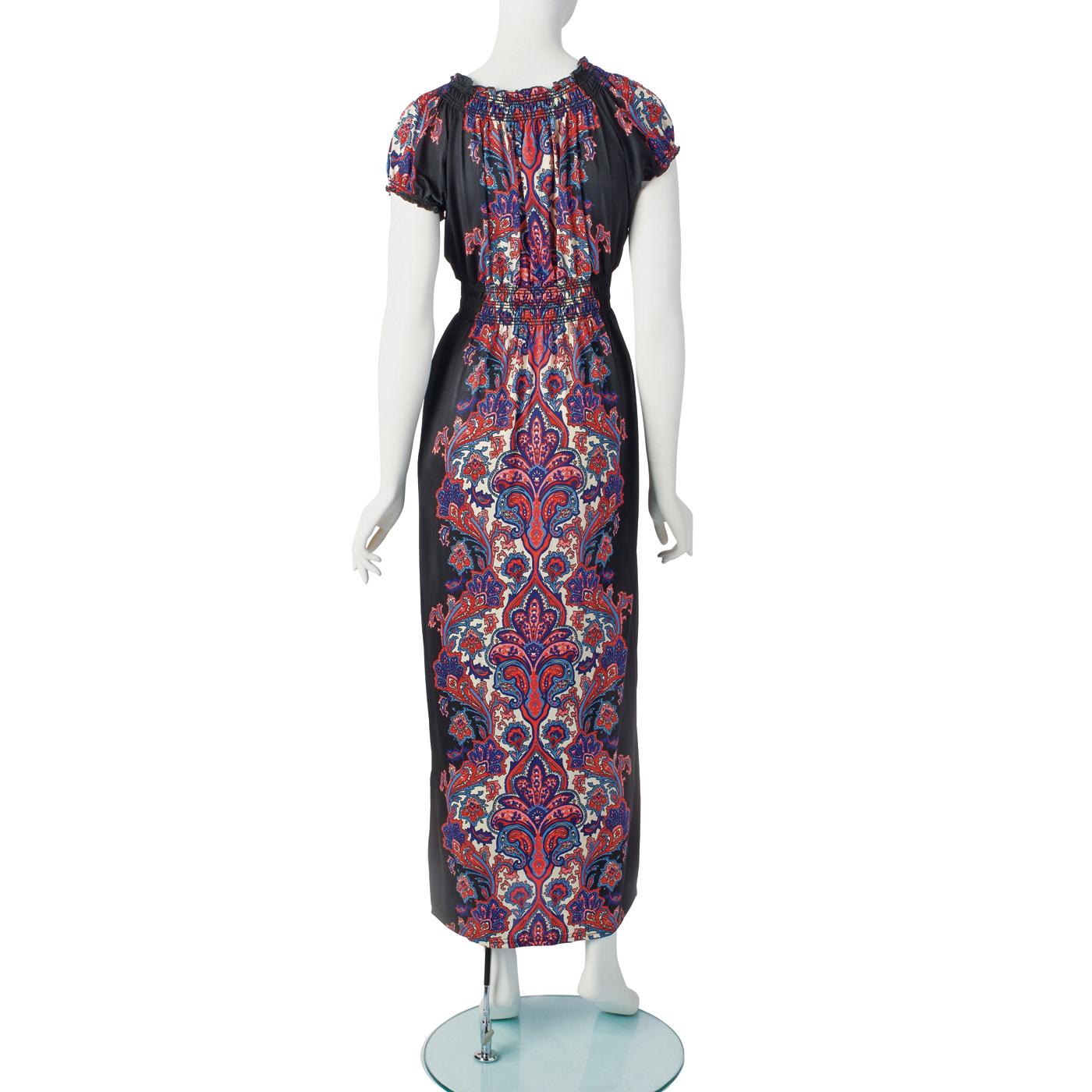 646 Main Short Sleeve Elastic V-Neck Maxi Dress - Shop Dresses & skirts at  H-E-B