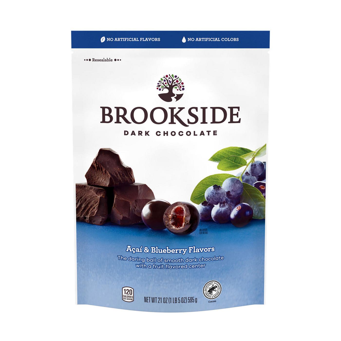 Brookside Dark Chocolate Acai & Blueberry Flavored Snacking Chocolate Bag; image 1 of 2